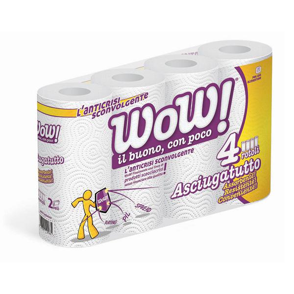 WOW ASCIUGATUTTO 4 ROTOLI 2 VELI WOW ASCIUGATUTTO 4 ROTOLI 2 VELI