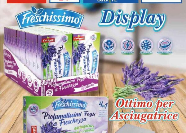 FATIGATI FOGLI FRESCO LAVANDA 25PZ ASCIUGATRICE ART.40222