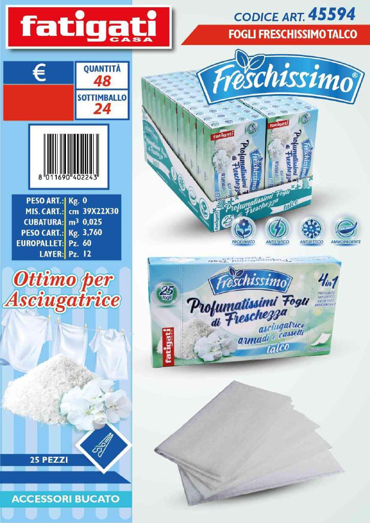 FATIGATI FOGLI FRESC.TALCO 25PZ X ASCIUGATRI FATIGATI FOGLI FRESC.TALCO 25PZ X ASCIUGATRI