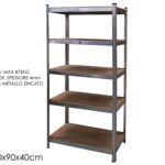 SCAFFALE 5 RIP. 40X90XH180CM METALLO ART.612601