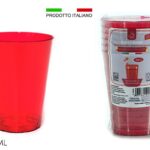 SET 6 BICC. ACQUA ROSSO PLAST. 200 ML ART.980060
