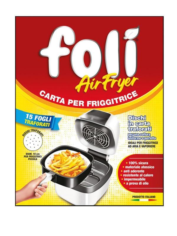 FOLI FOGLI PER FRIGGITRICE ARIA DIAMETRO 20 CM 15P FOLI FOGLI PER FRIGGITRICE ARIA DIAMETRO 20 CM 15P