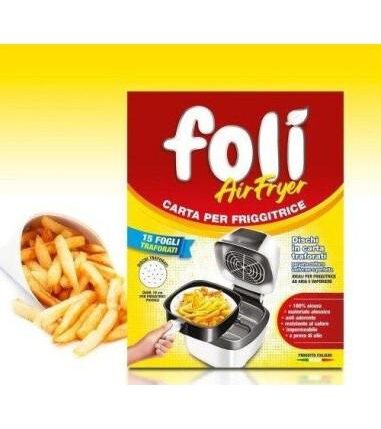 FOLI FOGLI PER FRIGGITRICE ARIA QUADRA 20X20CM 15P