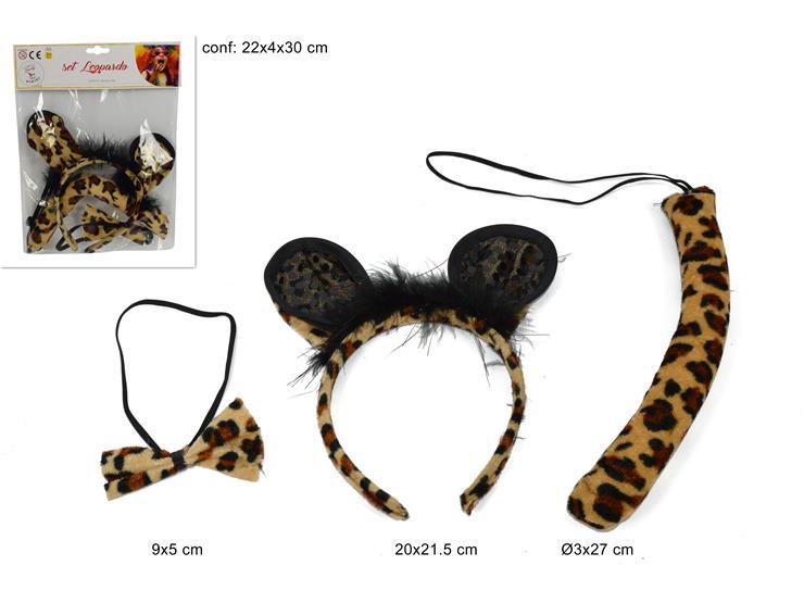 SET LEOPARDO CERCHIETTO-PAPILLON-CODA ART.HD-006 SET LEOPARDO CERCHIETTO-PAPILLON-CODA ART.HD-006