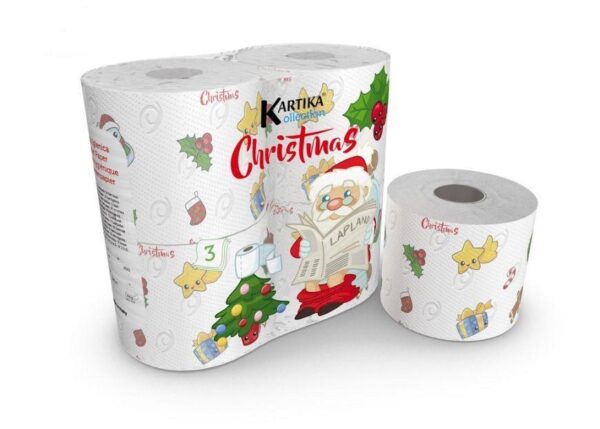KARTIKA CARTA IGIENICA NATALIZIA 4 ROTOLI 3VELI