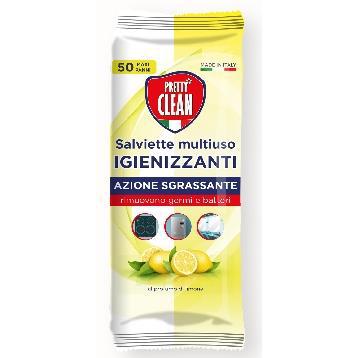 PRETTY CLEAN SALVIETTINE MULTIUSO IGIENIZZANTI LIMONE 50 PZ ART.62194