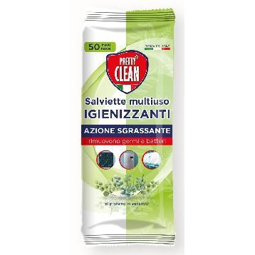 PRETTY CLEAN SALVIETTINE MULTIUSO IGIENIZZANTI EUCALIPTO 50 PZ ART.62195