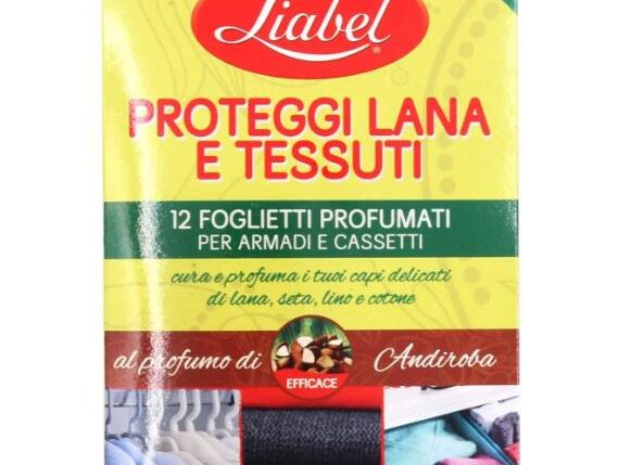 LIABEL PROTEGGI LANA E TESSUTI 12 FOGLI ANTIROBA