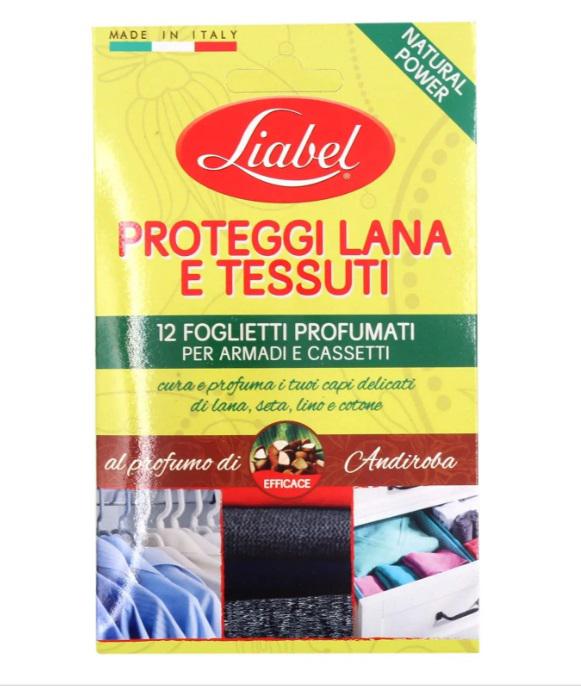 LIABEL PROTEGGI LANA E TESSUTI 12 FOGLI ANTIROBA LIABEL PROTEGGI LANA E TESSUTI 12 FOGLI ANTIROBA