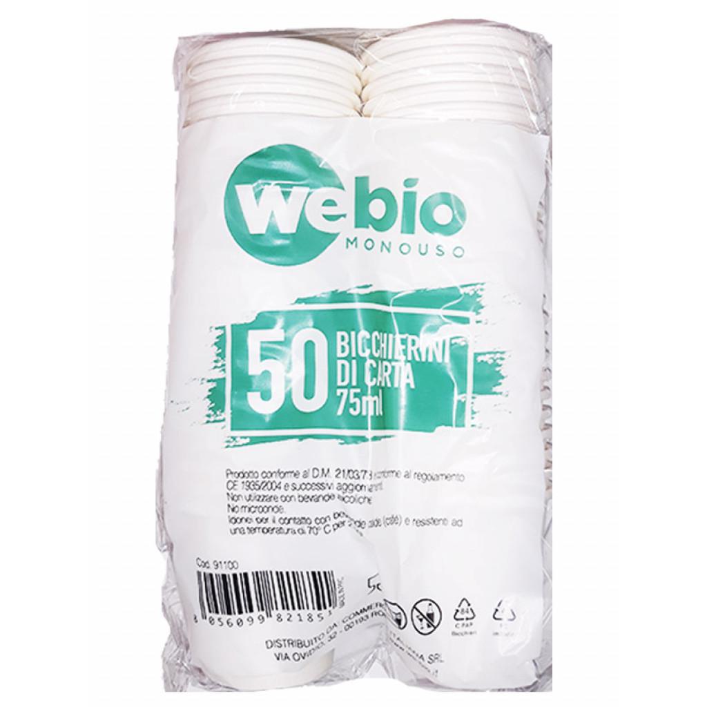 WEBIO BICCH.CARTA CAFFÈ 75ML BIANCO X 50 WEBIO BICCH.CARTA CAFFÈ 75ML BIANCO X 50