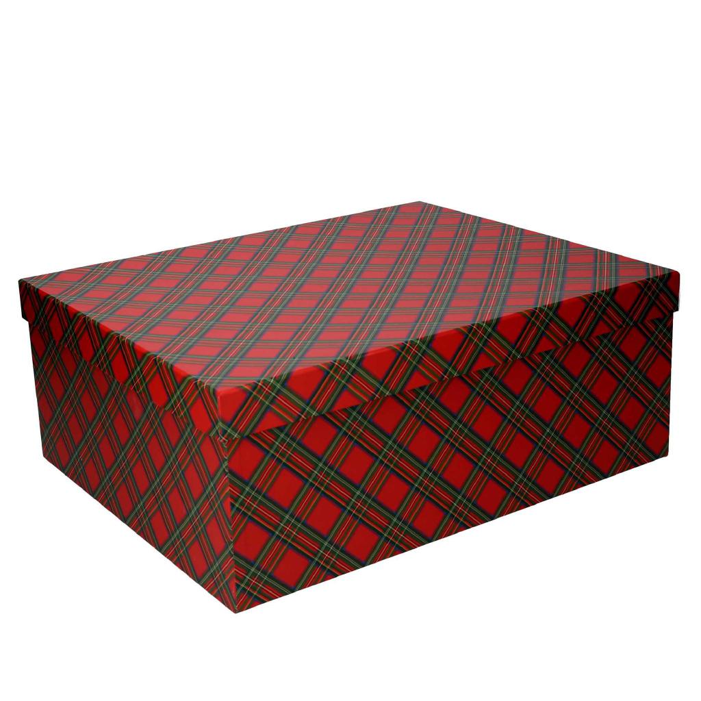 SCATOLA CARTONE 3^ ROSSO SCOZZESE RETTANGOLARE CM25,5X17H9,5 ART.6345250300-6345250000 SCATOLA CARTONE 3^ ROSSO SCOZZESE RETTANGOLARE CM25,5X17H9,5 ART.6345250300-6345250000