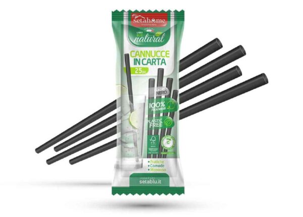 SETABLU CANNUCCE RICICLABILI COL NERO CF 25 PZ