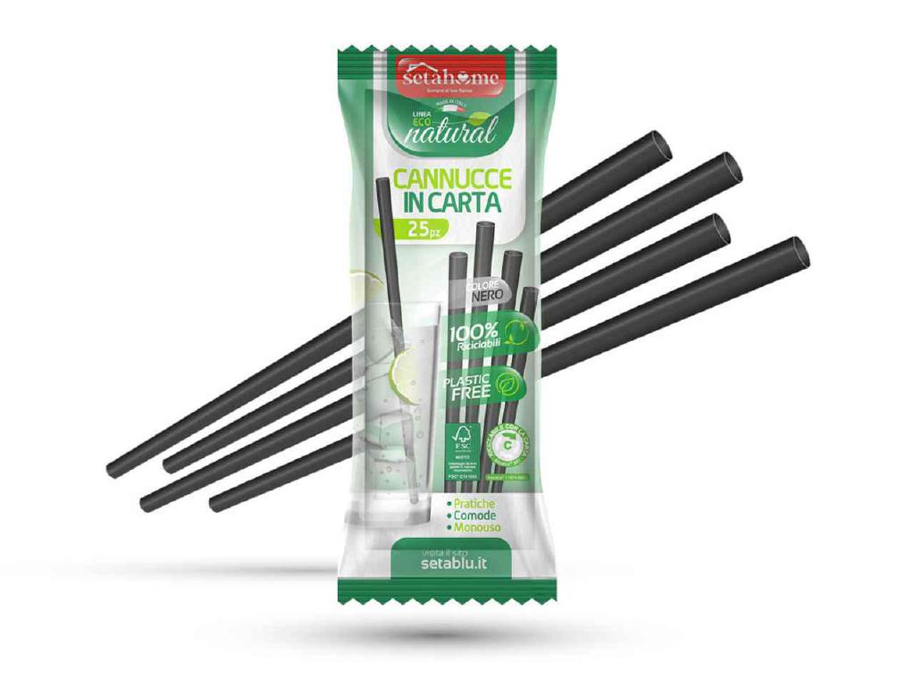 SETABLU CANNUCCE RICICLABILI COL NERO CF 25 PZ SETABLU CANNUCCE RICICLABILI COL NERO CF 25 PZ