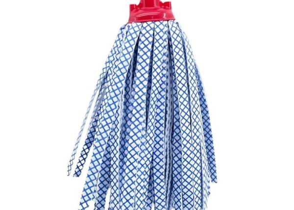 MOP SINTETICO BIANCO ROMBO $ BLU STR.