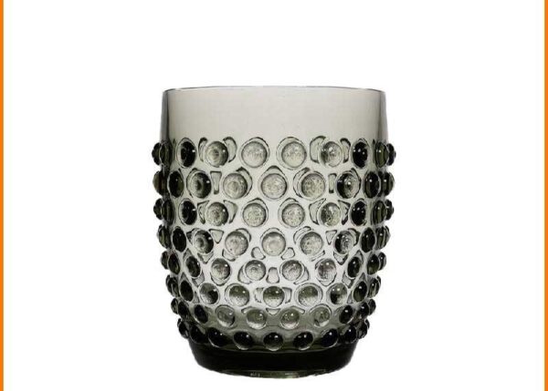 BICCHIERE BUBBLES GRIGIO 8,5X10,5CM ART.80138