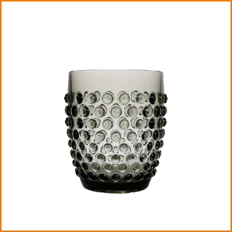 BICCHIERE BUBBLES GRIGIO 8,5X10,5CM ART.80138 BICCHIERE BUBBLES GRIGIO 8,5X10,5CM ART.80138