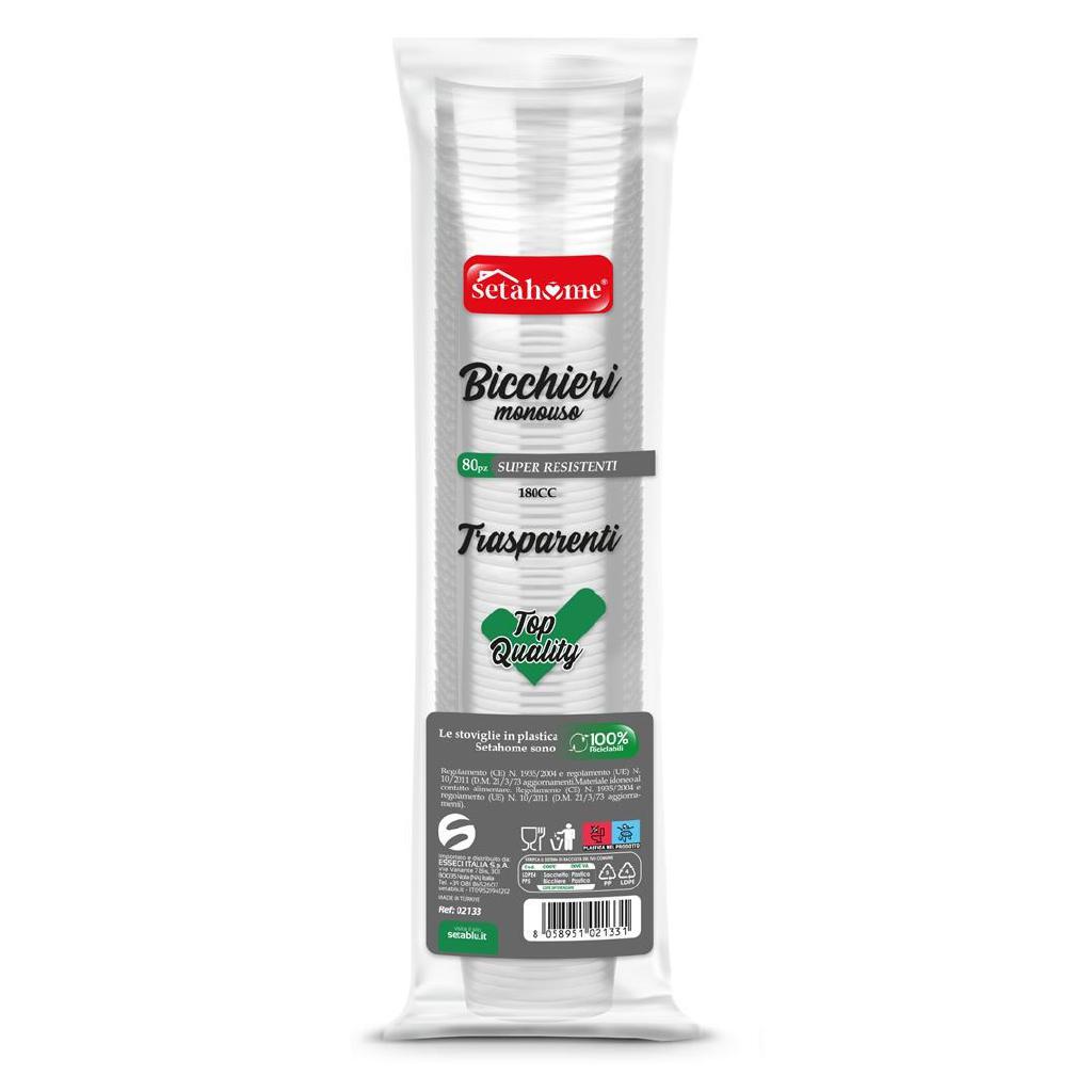 SETABLU BICCHIERI MONOUSO TRASPARENTI 180CC SETABLU BICCHIERI MONOUSO TRASPARENTI 180CC