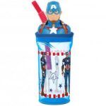 CAP.AMERICA BICCHIERE C/CANN.360ML ST74866