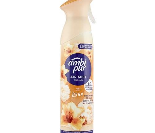 AMBIPUR AIR DEO SPRAY 185ML LENOR ORO E FIORI DI VANIGLIA