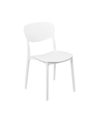 SEDIA PLASTICA 193556B BIANCA IMPILABILE