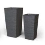 VASO AURORA QUADRO 25X25X46,5 ANTHRACITE ART.179