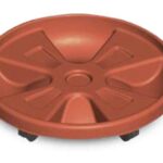 SOTTOVASO MEDITERAN 35CM C/RUOTE TERRACOTTA ART.SW00001