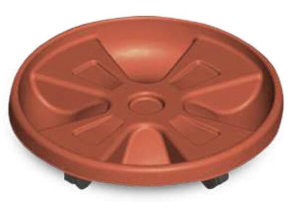 SOTTOVASO MEDITERAN 35CM C/RUOTE TERRACOTTA ART.SW00001