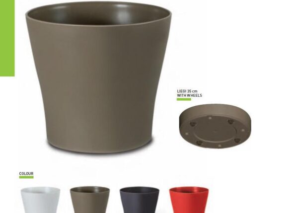 VASO LIEGI 35CM BIANCO CON ROUTE ART.LL03501