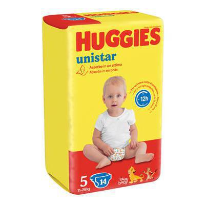 HUGGIES UNISTAR 5 JUNIOR 14 PZ