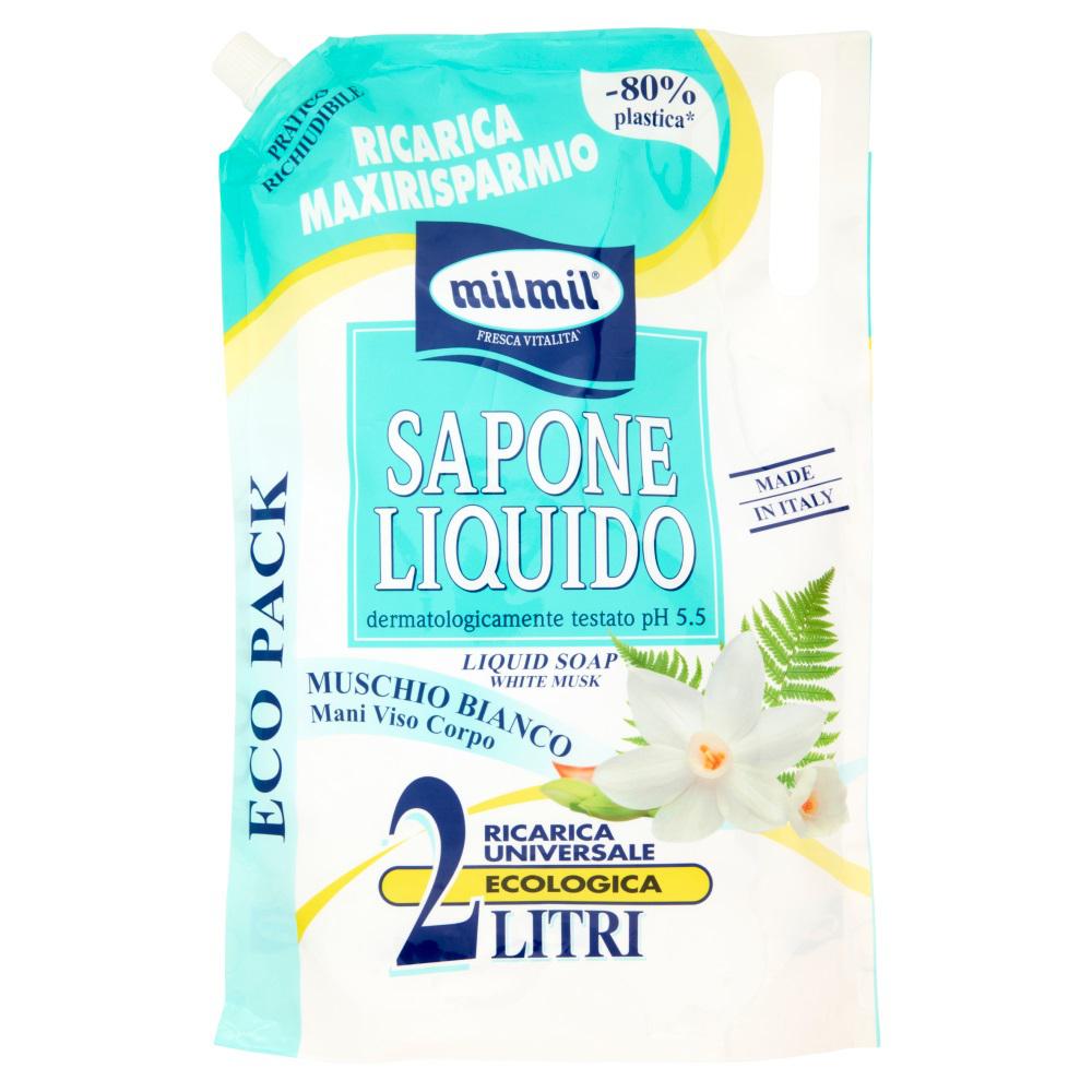 MIL MIL SAPONE LIQ.2LT BUSTA MUSCHIO BIANCO MIL MIL SAPONE LIQ.2LT BUSTA MUSCHIO BIANCO