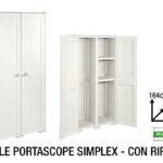 ARMADIO PORTASCOPE SIMPLEX CON 1 RIPIANO PANNA $