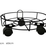 SOTTOVASO C/RUOTE 26CM NERO ART.726114