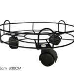 SOTTOVASO C/RUOTE Ã˜30CM NERO ART.726115