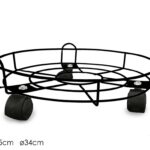 SOTTOVASO C/RUOTE Ã˜34CM NERO ART.726116