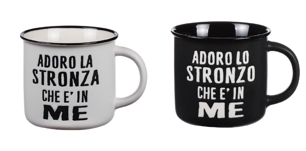 TAZZA PORCELLANA 2 COL. ASS. CON FRASE ART.65985 TAZZA PORCELLANA 2 COL. ASS. CON FRASE ART.65985