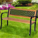 PANCHINA GIARDINO IN FERRO E LEGNO NERO $ ART.3512006