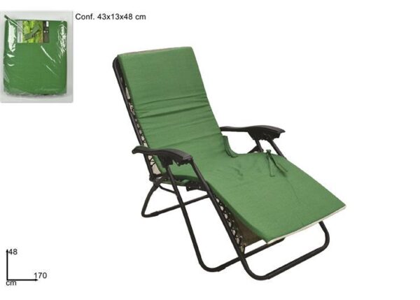 CUSCINO COPRISDRAIO C/PEDALIERA 170X48 CM VERDE