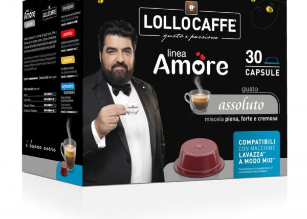 LOLLO CAFFE' CAPS LINEA AMORE ASSOLUTO COMP.LAVAZZA A MODO MIO 30PZ