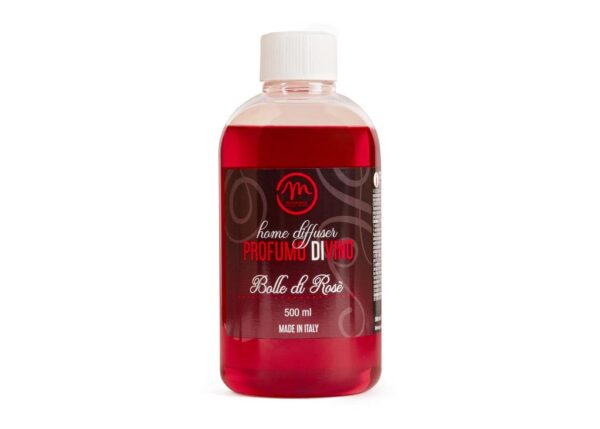 DIFFUSORE DI ESSENZA - PROFUMI DI VINO - RICARICA " BOLLE DI ROSE' " ML 500 ART.99927 -