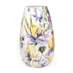 VASO IN METALLO DECORATO ENAMEL ORO 14.5X14.5XH.26CM ART.21109 -