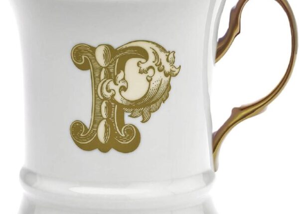 TAZZINA MOKA GOLD LETTERA P