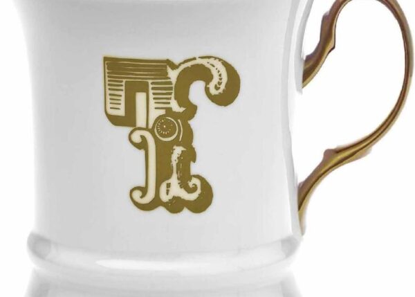 TAZZINA MOKA GOLD LETTERA T