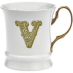 TAZZINA MOKA GOLD LETTERA V