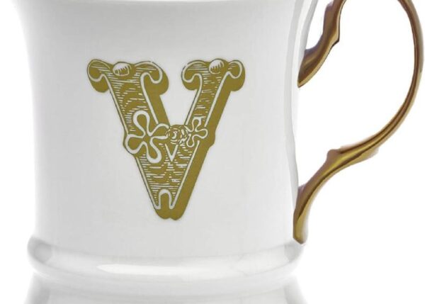 TAZZINA MOKA GOLD LETTERA V