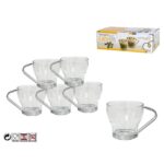 TAZZA CAFFE X6 VETRO L2503/BH6