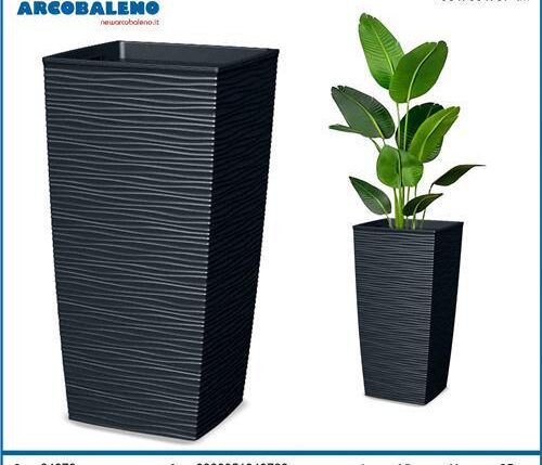 VASO AURORA QUADRO 30X30X57 ANTHRACITE ART.34979