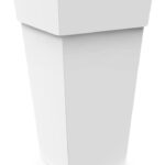 VASO MELROSE QUADRO ALTO BIANCO 40X40X50CM.ART.VS00407