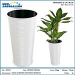 VASO AURORA ROTONDO ALTO 30X57H CM BIANCO AO00010 ART.38049
