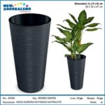 VASO AURORA ROTONDO ALTO 30X57H CM ANTRACITE AO00020 ART.38050