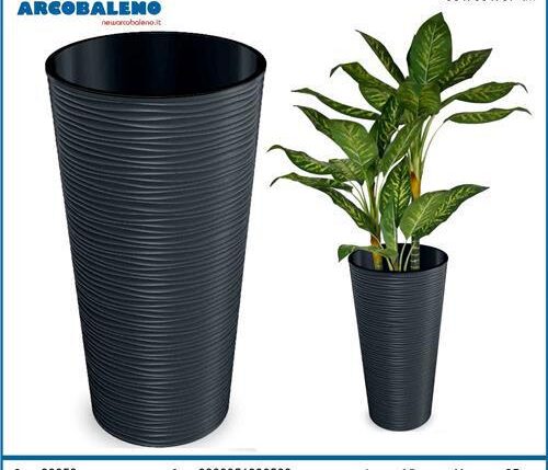 VASO AURORA ROTONDO ALTO 30X57H CM ANTRACITE AO00020 ART.38050
